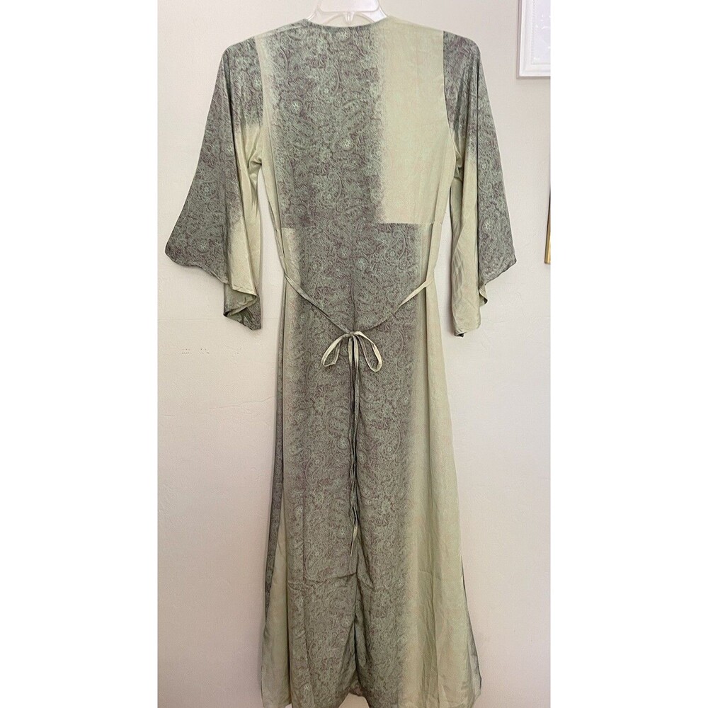 Womens Raga Maxi Dress Rustic Romance Empire Waist Renaissance Green Small - Picture 5 of 5